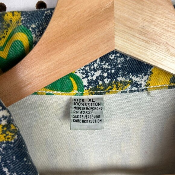 Notre Dame Vintage Jean Jacket Sz XL Pro Player All Over AOP Fighting Irish 90s - Picture 7 of 9